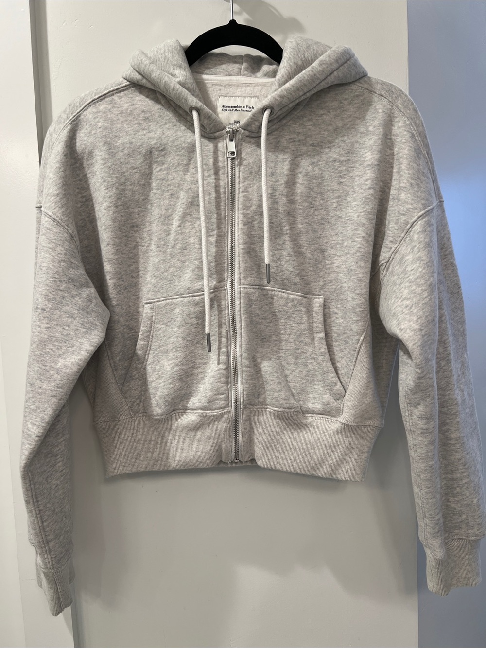 Abercrombie & Fitch Light Gray Zip-Up Hoodie